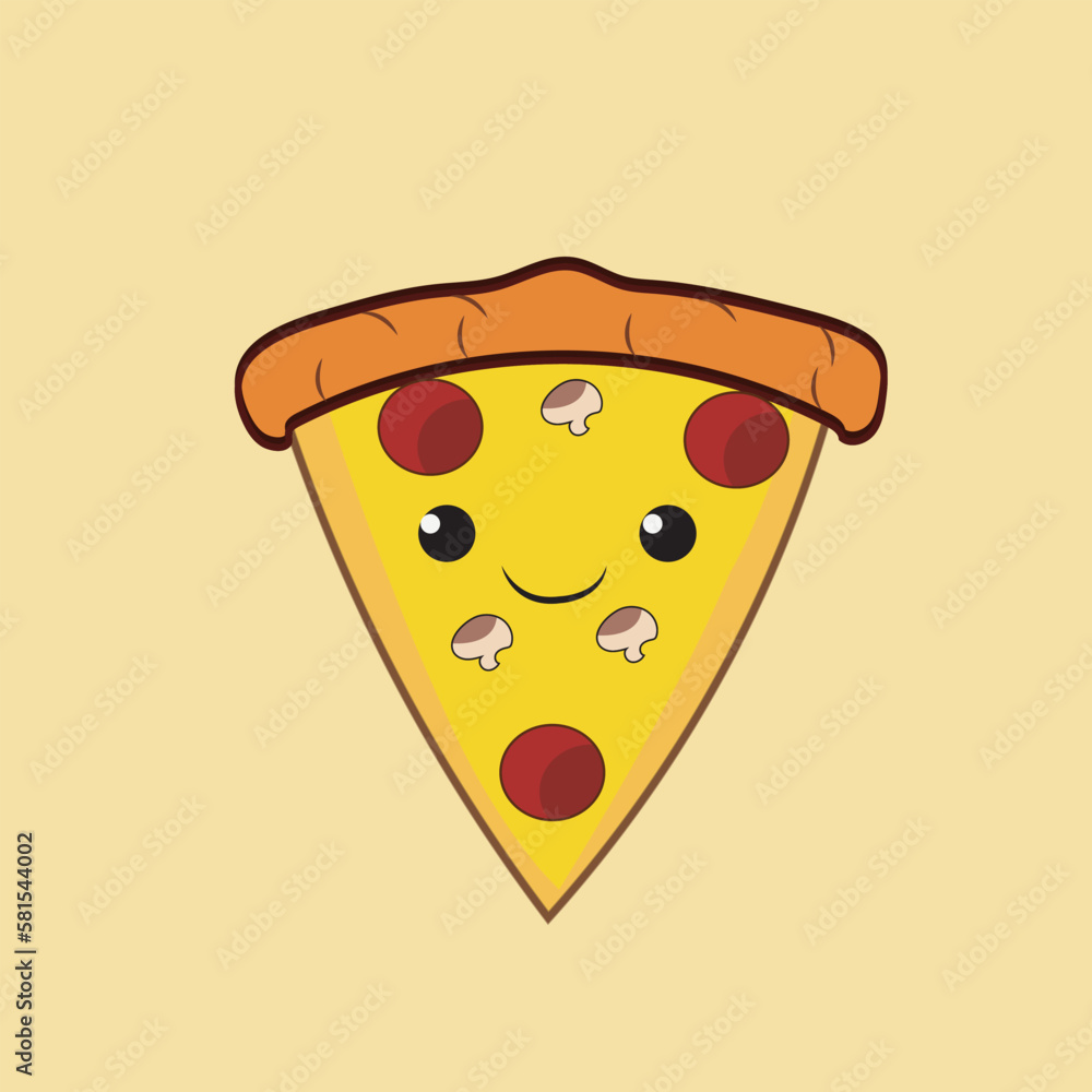 Pizza drawing style sticker Pizza drawing style sticker