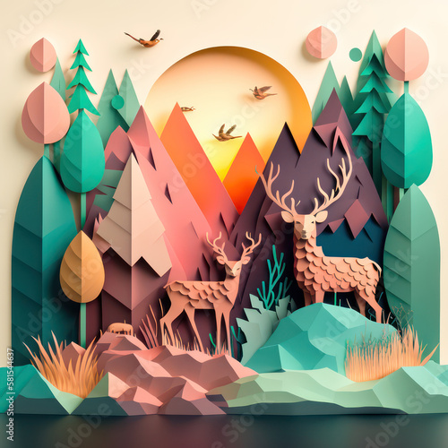 Generative AI illustration ...