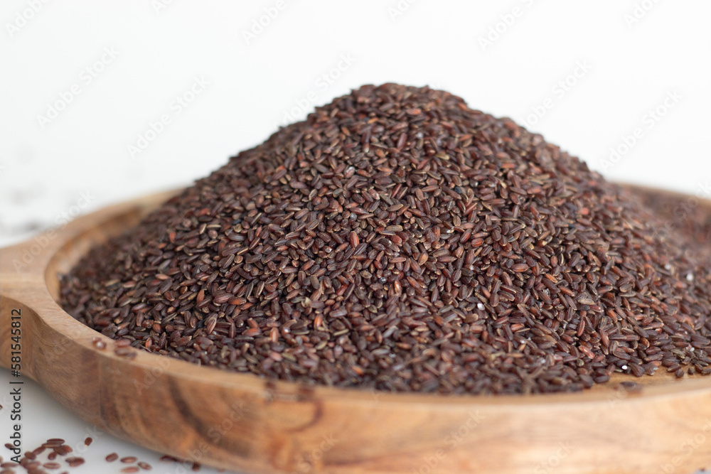 Heap of poongar rice. Indigenous rice from Tamilnadu, the southern state of India Heap of poongar rice. Indigenous rice from Tamilnadu, the southern state of India
