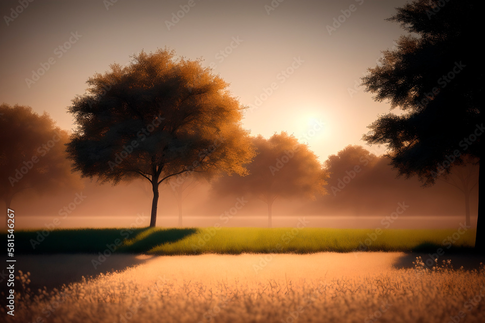 Fototapeta premium tree concept art illustrtion. Generative ai.