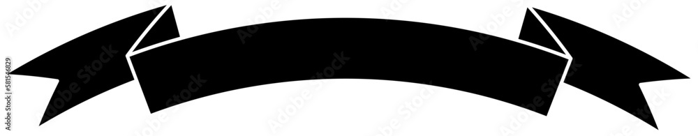 Black ribbon isolated on white element for design. Vector illustration. Black ribbon isolated on white element for design. Vector illustration.