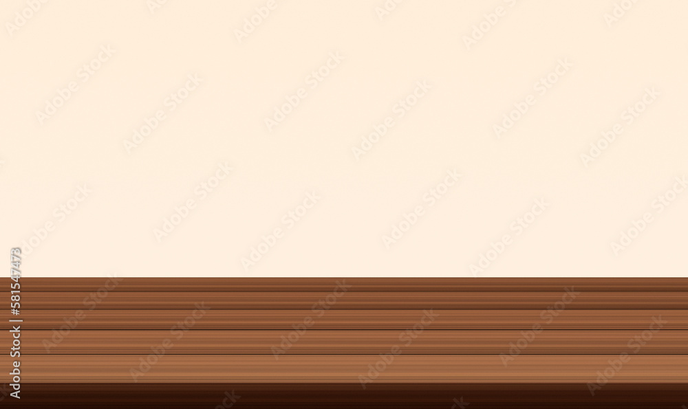 custom made wallpaper toronto digitalDark wooden floor planks, perspective view, white wall background. Horizontal line pattern oak parquet. Product presentation podium. Empty timber bar counter. Isolated table top mockup