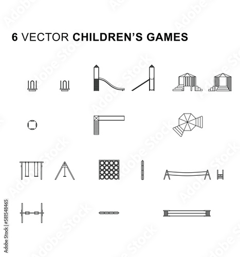 Vector - Urban furniture (Children's games)