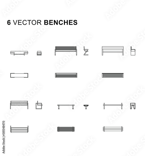 Vector - Urban furniture (Benches)