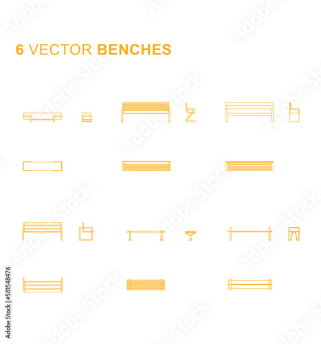 Vector - Urban furniture (Benches)