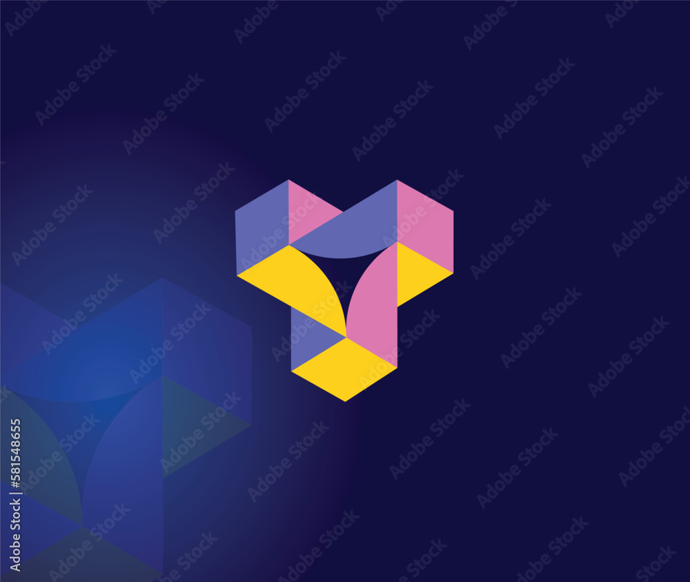 Abstract letter T Cube icon, Letter T logo design template Abstract letter T Cube icon, Letter T logo design template