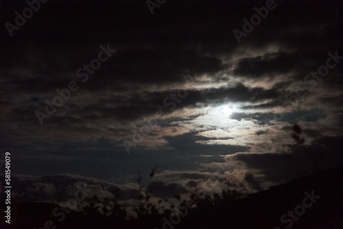 Moonlight and clouds