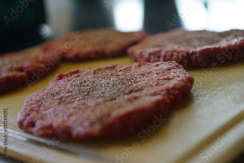 burger steak raw