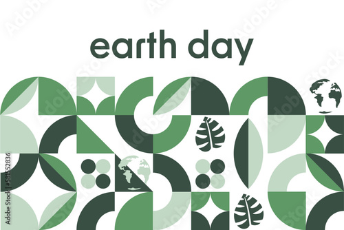 Obraz na płótnie Happy Earth Day. April 22. Holiday concept. Template for background, banner, card, poster with text inscription. Vector EPS10 illustration. w salonie