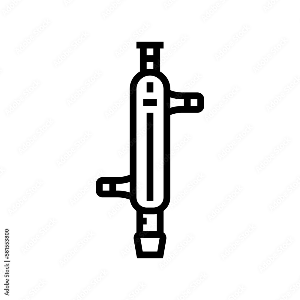 water condenser chemical glassware lab line icon vector illustration water condenser chemical glassware lab line icon vector illustration
