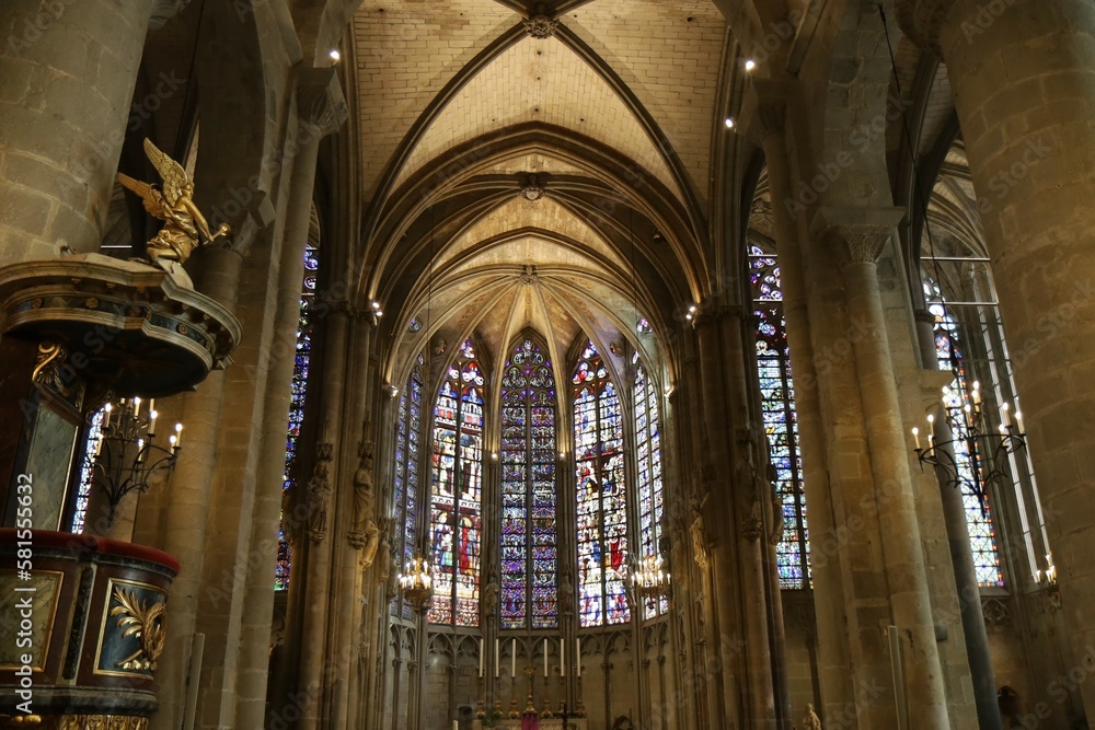 Basilique Saint Nazaire et Saint Celse, ancienne cathédrale Saint Nazaire, ville de Carcassonne, département de l'Aude, France