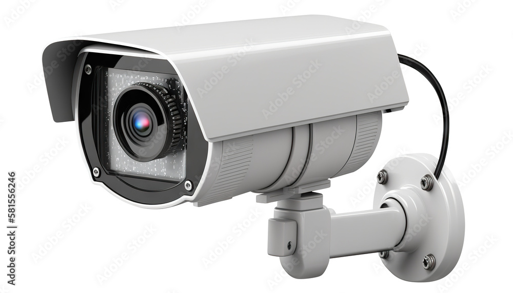 CCTV security camera cut out. Based on Generative AI CCTV security camera cut out. Based on Generative AI