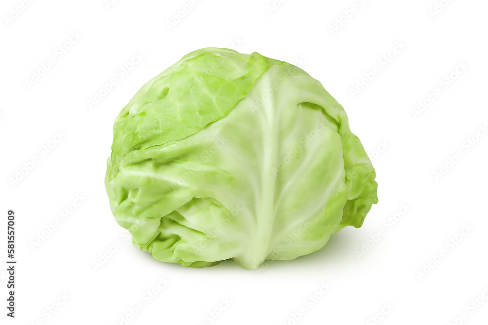 Cabbage on an isolated white background. Cabbage on an isolated white background.