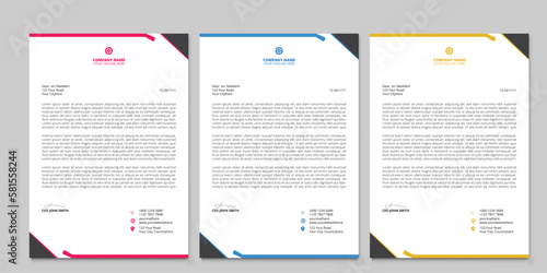 Modern Creative & Clean business style letterhead bundle of your corporate project design. set to print with vector & illustration. corporate letterhead bundle  modern letterhead design