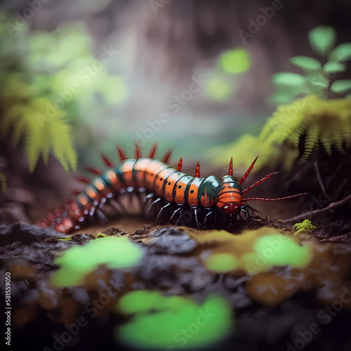 Centipede. Generative AI © premiumdesign