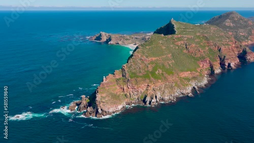 Aerial shot of the Cape Of Good Hope Cape Point Cape town South Africa