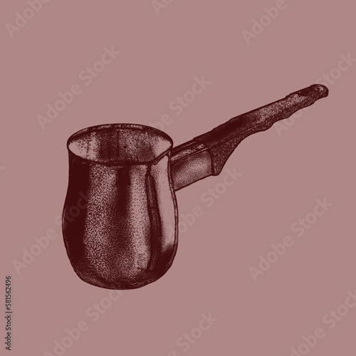Tygielek do kawy - szkic, ilustracja