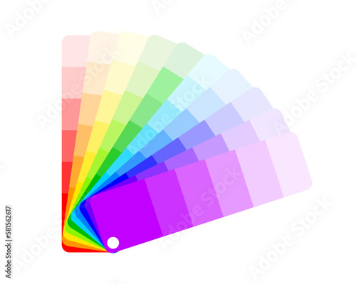 Abstract color palette. RGB concept. Color palette, warm and cool colors, spectrum. Flat design. Vector illustration.