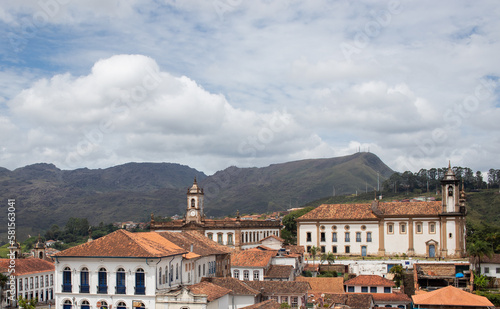 View of the historic center of Ouro Preto, Our Lady of Carmo Church and Museum of Inconfidência in the background, Minas Gerais, Brazil - Centro de Ouro Preto, Igreja Nossa Senhora do Carmo ao fundo © PedroJanoti