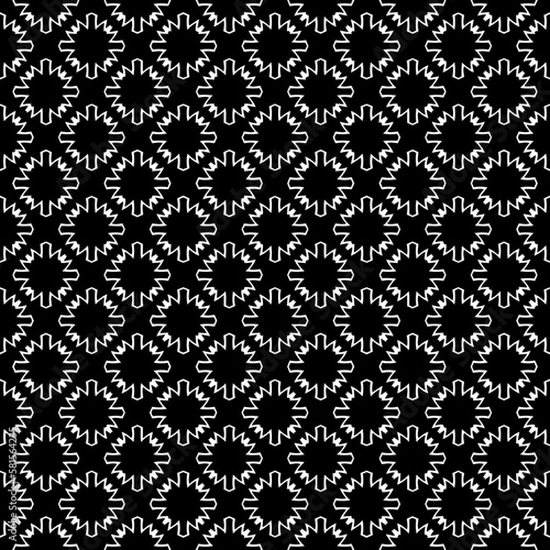Wallpaper Mural Black and white seamless pattern texture. Greyscale ornamental graphic design. Mosaic ornaments. Pattern template. Vector illustration. EPS10. Torontodigital.ca