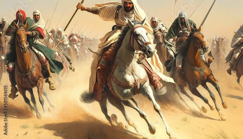 Illustration of the battle of badr