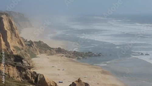 Beautiful steep coast in Portugal.