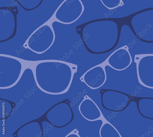 Sunglasses glasses seamless pattern. retro hipster sunglasses. vector abstract background