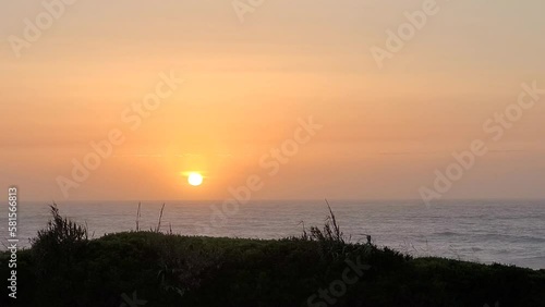 Beautiful sunset above the ocean. 