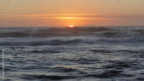 Beautiful sunset above the ocean. 