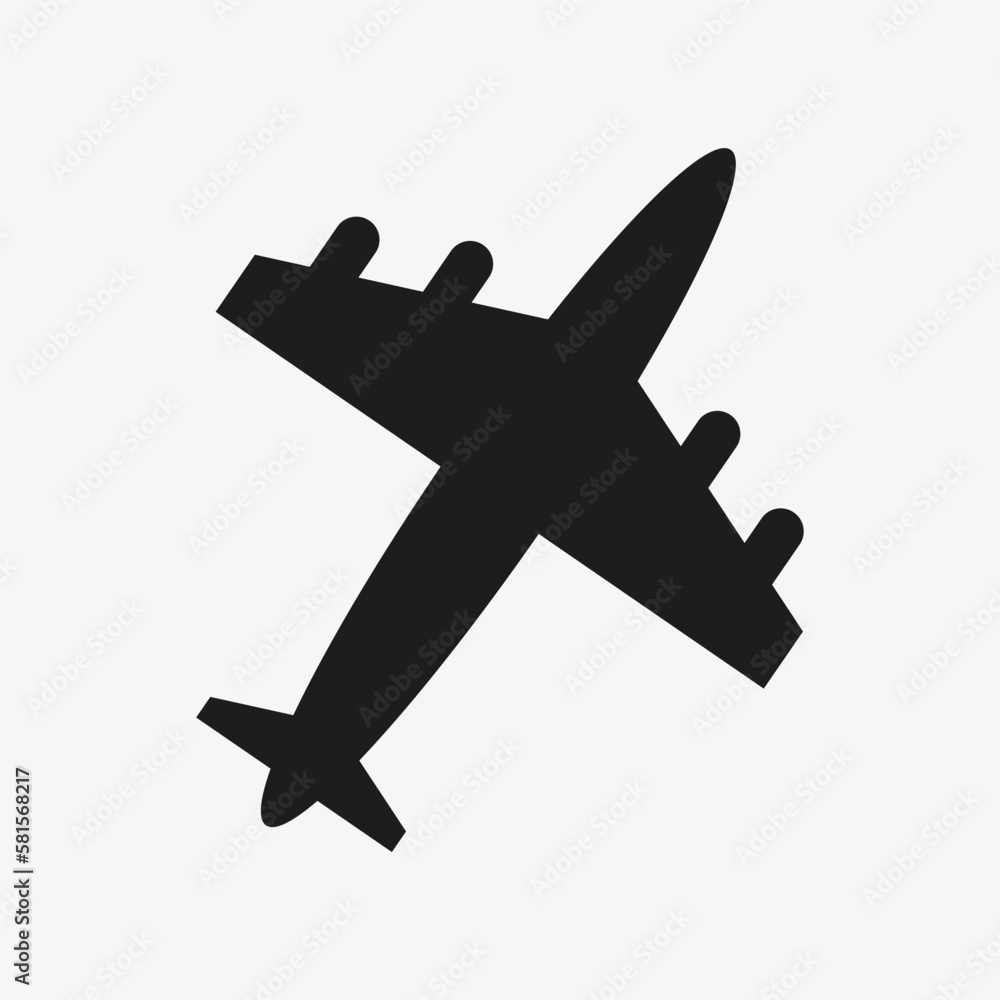 Obraz premium Airplane icon. Travel transport concept. Vector illustration.