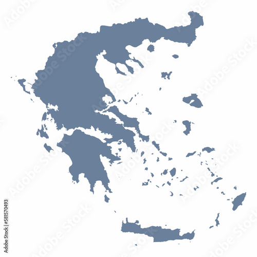 Greece map silhouette