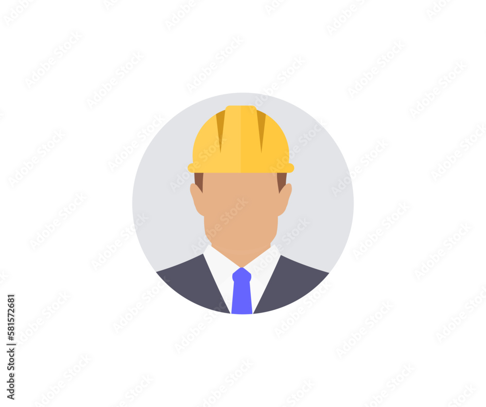 Construction engineer, Construction Worker, Labour Employee icon. Business Person Project Manager Architect. Maintenance by technician and construction worker  vector design and illustration.

