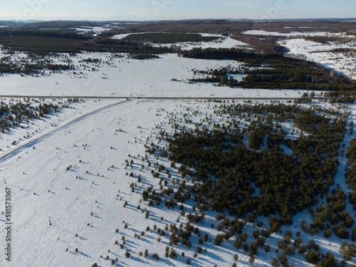 Ural village far away in the mountains of tsarist times