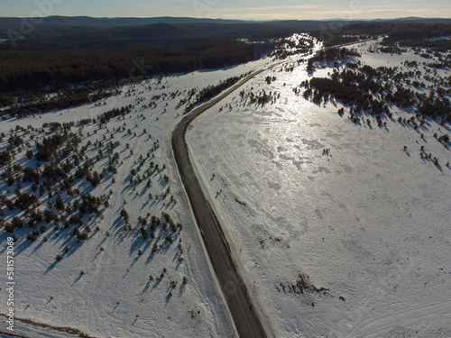 Ural village far away in the mountains of tsarist times