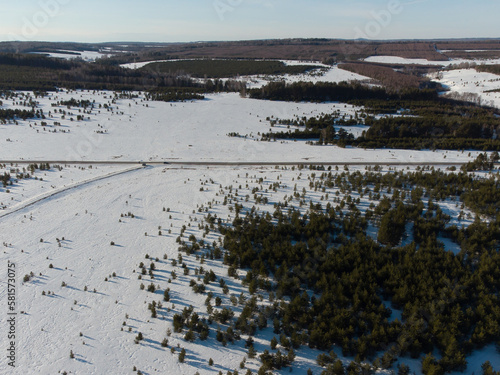 Ural village far away in the mountains of tsarist times