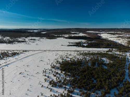 Ural village far away in the mountains of tsarist times