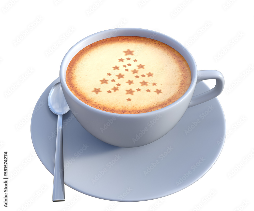 Hot coffee cappuccino in ceramic cup isolated on white background, clipping path included Hot coffee cappuccino in ceramic cup isolated on white background, clipping path included