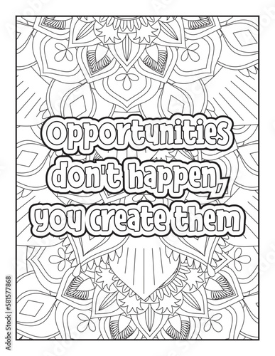  Affirmative quotes coloring page. Positive quotes coloring page. motivational quotes coloring pages design .inspirational words coloring book pages design. Motivational swear word. motivational