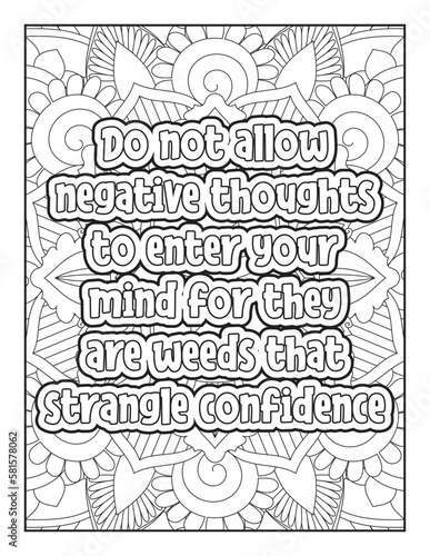  Affirmative quotes coloring page. Positive quotes coloring page. motivational quotes coloring pages design .inspirational words coloring book pages design. Motivational swear word. motivational