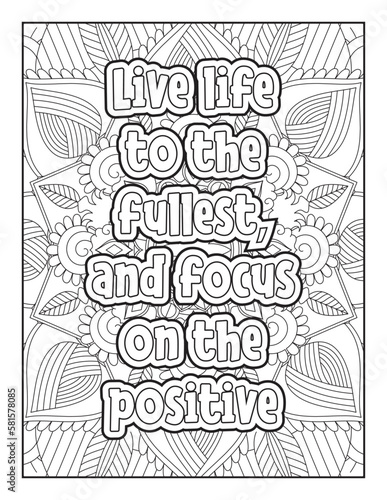  Affirmative quotes coloring page. Positive quotes coloring page. motivational quotes coloring pages design .inspirational words coloring book pages design. Motivational swear word. motivational