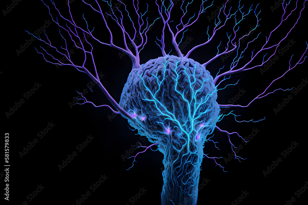 Image of the microscopic connections between neurons in the human brain ...
