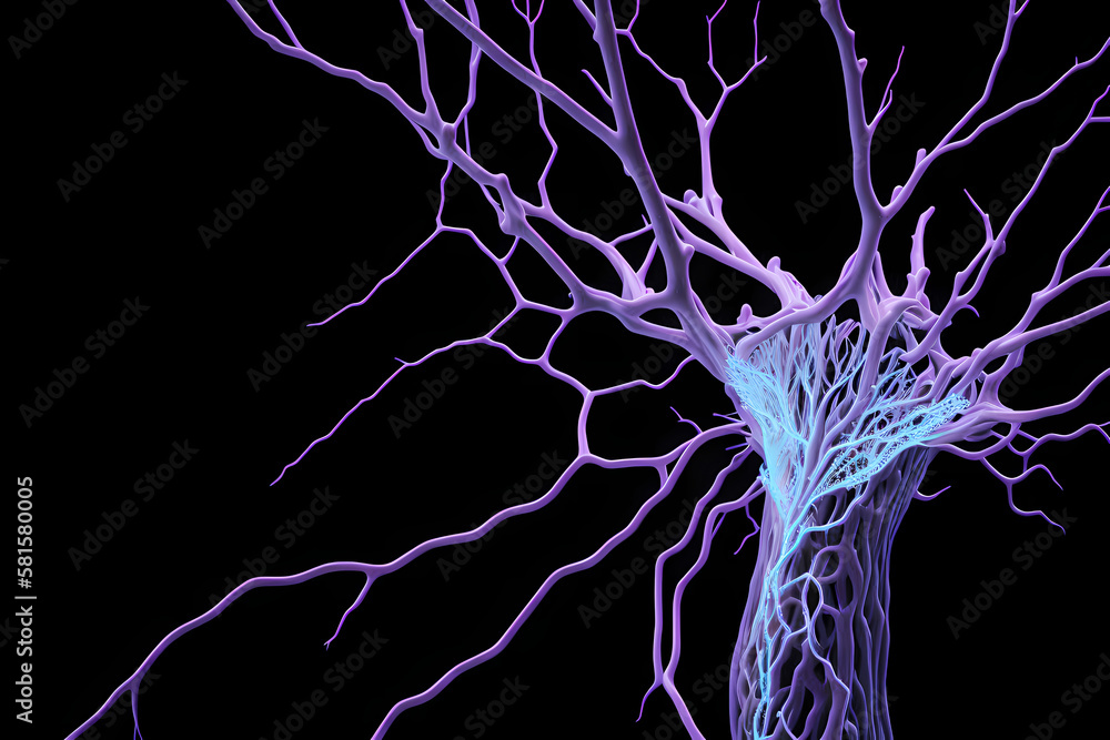 Image of the microscopic connections between neurons in the human brain ...