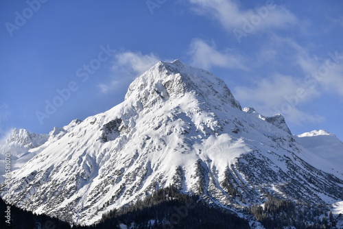 A Winter Village View over Lech  Austria