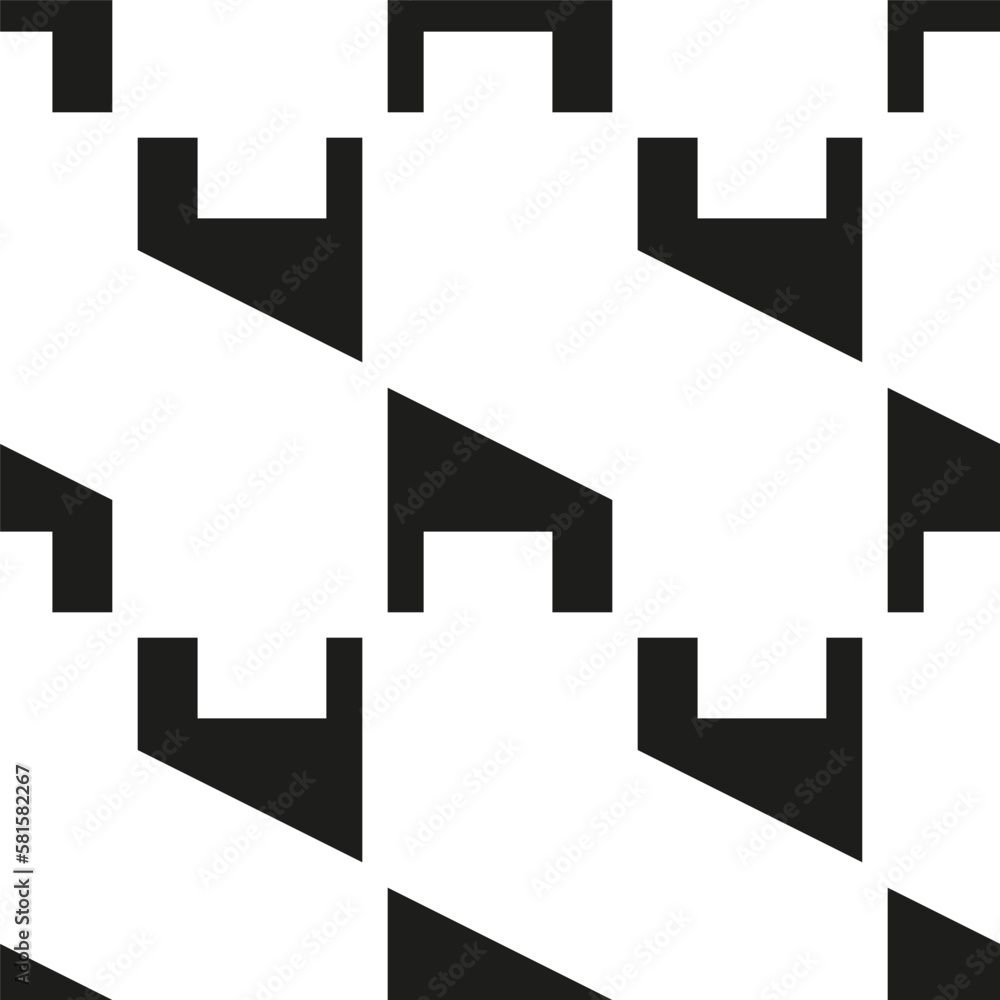 Fototapeta premium Seamless geometric pattern with shapes. Vector illustration.