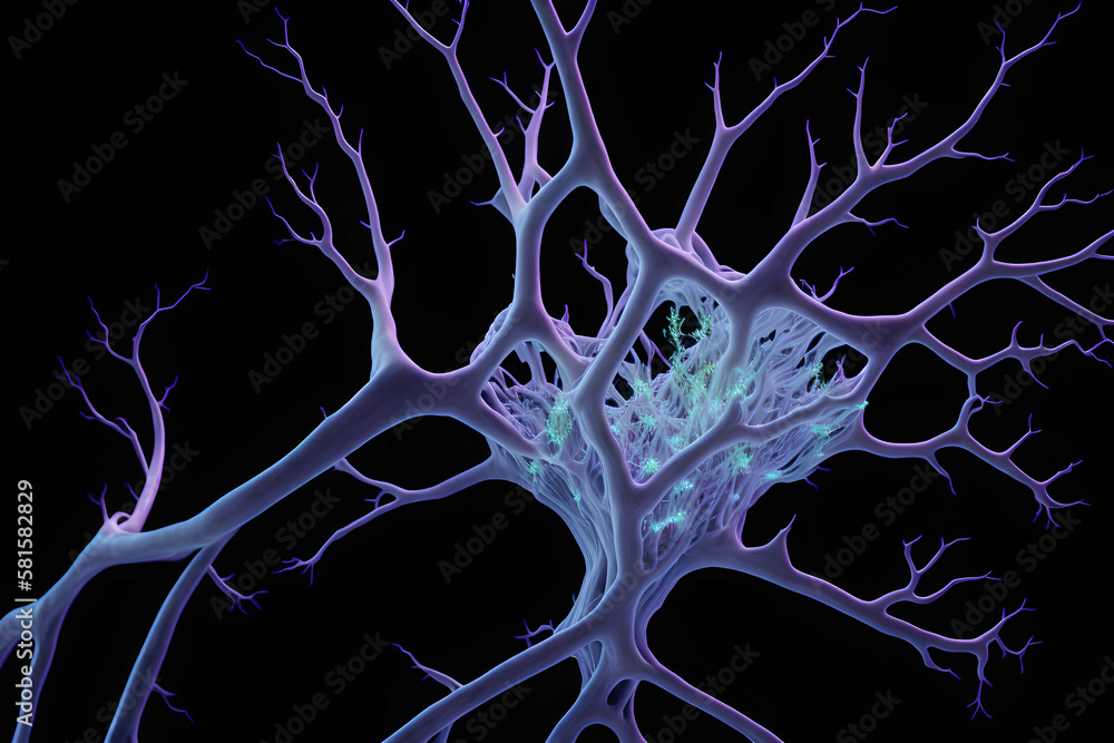 Image of the microscopic connections between neurons in the human brain ...