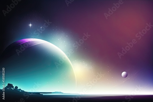 Abstract colorful landscape background