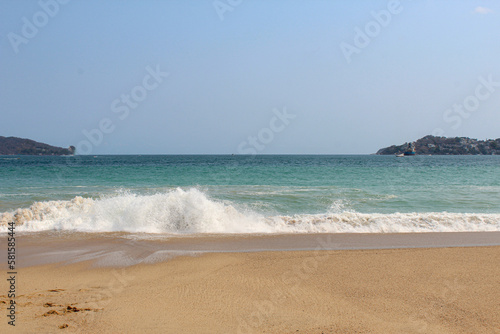 Canvas-taulu ola de mar con espuma en acapulco
