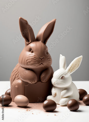 The bunnies are happy to bring lots of chocolate for this Easter. There's rabbit anyway to sweeten this date!