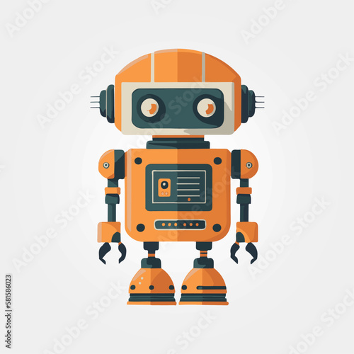artificial intelligence robot, vector illustration