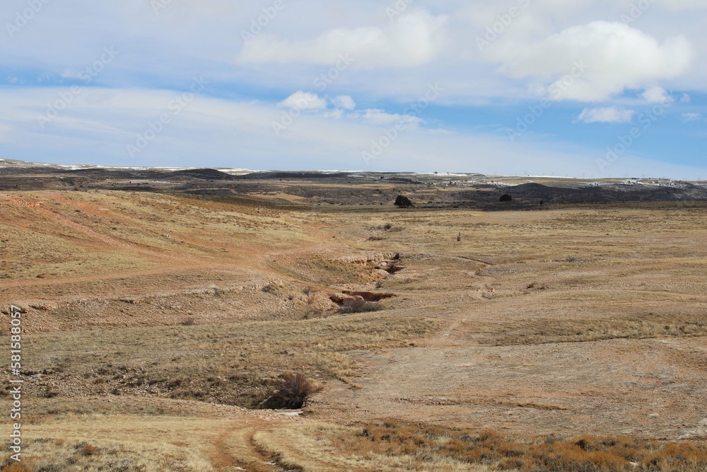 a view of the desert